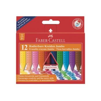 FABER-CASTELL PASTELKY JUMBO GRIP PLASTIC COLOUR, SET 12 FAREBNE