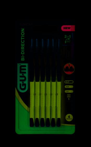 GUM Bi-direction ultra Medzizubná kefka s ohybným mechanizmom 0,7 mm ISO1 6 ks