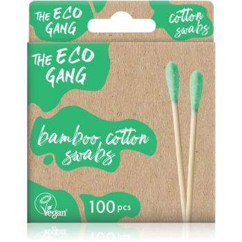 The Eco Gang Bamboo Cotton Swabs vatové tyčinky farba Green 100 ks