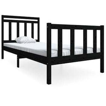 Rám postele čierny masívne drevo 90 × 200 cm, 3100708