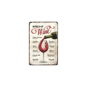 Nástenná dekoratívna ceduľa Postershop World of Wine