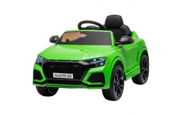 Elektrické autíčko Audi RSQ8, 12V, 2,4 GHz diaľkové ovládanie, USB / AUX Vstup, LED svetlá, 12V batéria, mäkké EVA kolesá, 2 X 35W MOTOR, zelená, ORIGINÁL licencia