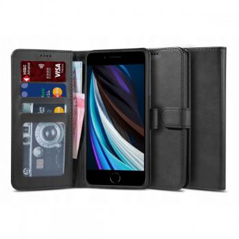 Tech-Protect Wallet knižkové puzdro na iPhone 7 / 8 / SE 2020 / 2022, čierne