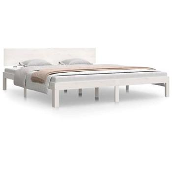 Rám postele biely masívne drevo 180 × 200 cm Super King, 810511