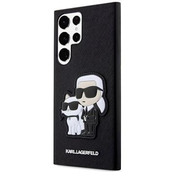 Karl Lagerfeld PU Saffiano Karl and Choupette NFT Zadný Kryt na Samsung Galaxy S23 Ultra Black (KLHCS23LSANKCPK)