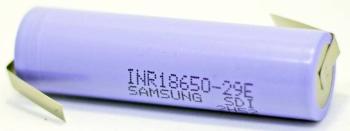 Samsung INR18650-29E ZLF špeciálny akumulátor 18650 Flat-Top, odolné voči vysokým teplotám, spájkovacia špička v tvare Z
