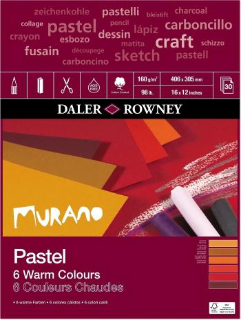 Daler Rowney Murano Pastel Paper 40,6 x 30,5 cm 160 g Warm Colours Skicár