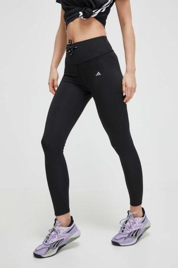 Bežecké legíny adidas Performance Run Essential čierna farba, jednofarebné, HY2902