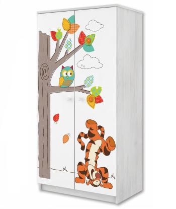 Šatníková skriňa Macko Pú a tiger - dekor nórska borovica wardrobe Winnie Pooh Tigger
