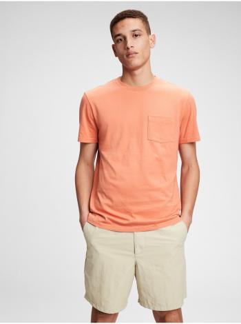 Tričko organic cotton pocket t-shirt Oranžová