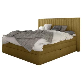 Sconto Posteľ boxspring TAIFA žltá, 180x200 cm