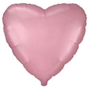 Balón fóliový 45 cm srdce pastelové ružové – Valentín/svadba (8595596320073)