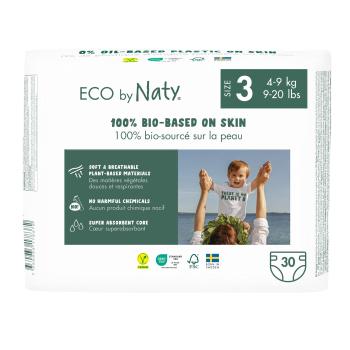 ECO BY NATY Plienky jednorázové 3 Midi 4-9 kg 30 ks