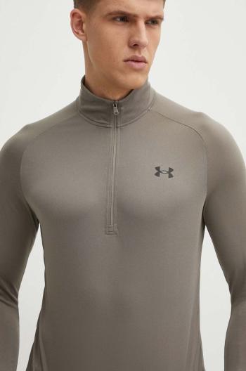 Tréningová mikina Under Armour Tech 2.0 hnedá farba, melanžová