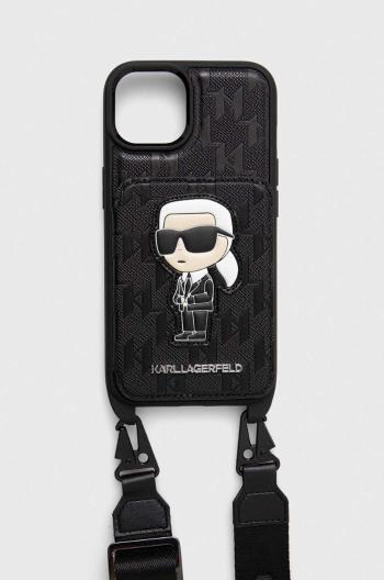 Puzdro na mobil Karl Lagerfeld iPhone 14 6.1" čierna farba