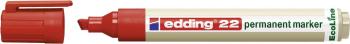 Edding edding 22 permanent marker EcoLine 4-22002 permanentný popisovač červená Vodotesné: áno
