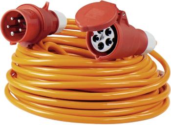 AS Schwabe 59644 napájací predlžovací kábel   oranžová 50.00 m s fázovým meničom