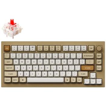 Keychron Q1 Swappable RGB Backlight Red Switch Knob Version – Champagne Gold (Q1-U1)