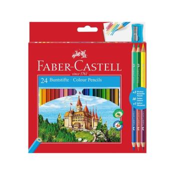 FABER-CASTELL PASTELKY CASTELL 24 FAREBNE SET+3 BI-COLOR