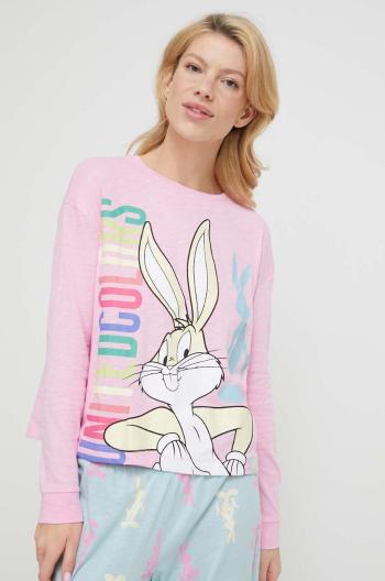 Bavlnené tričko s dlhým rukávom United Colors of Benetton x Looney Tunes bavlnená