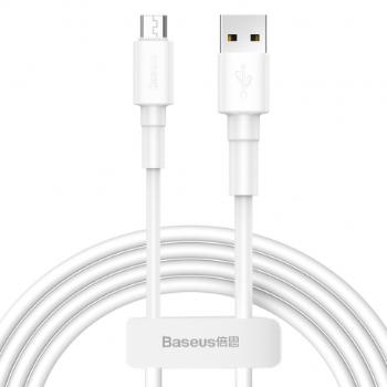 Baseus Durable kábel USB / Micro USB 2.4A 1m, biely (CAMSW-02)