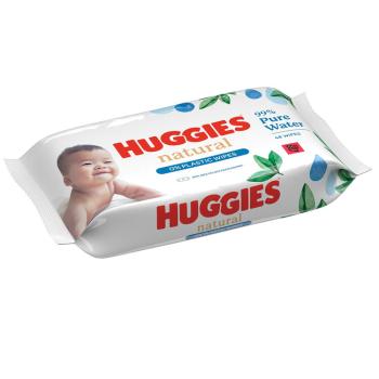 HUGGIES® Natural Pure Water Obrúsky vlhčené 48 ks