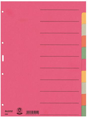 Leitz 4359 register DIN A4 prázdna karton viacfarebná 10 kariet  43590000