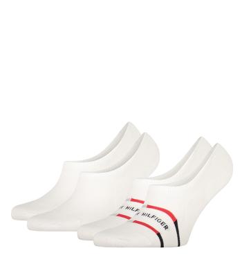 TOMMY HILFIGER - 2PACK breton stripe biele neviditeľné ponožky-43-46