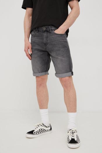 Rifľové krátke nohavice Tom Tailor pánske, šedá farba,