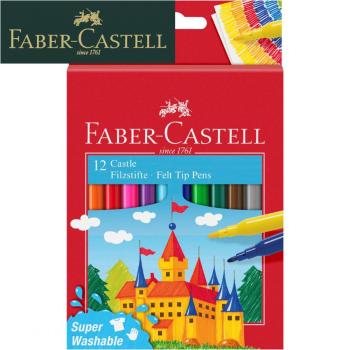 FABER-CASTELL POPISOVACE FIBRE-TIP CASTLE 12 FAREBNE