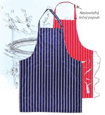 PORTWEST Vodeodolná kuchárska zástera PORTWEST - modrá/červená modro-biela