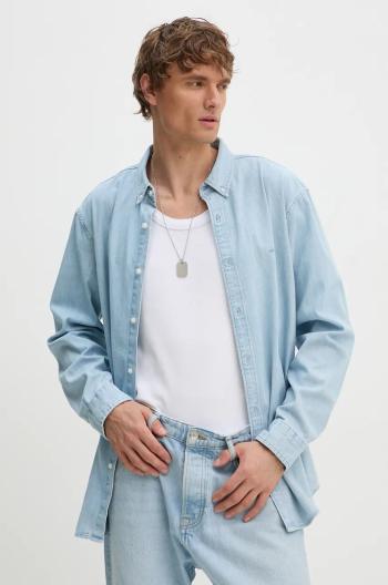 Bavlnená košeľa Levi's pánska, voľný strih, s golierom button-down