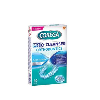 Corega Pro Cleanser Orthodontics tablety na čistenie ortodontických pomôcok 30 tabliet