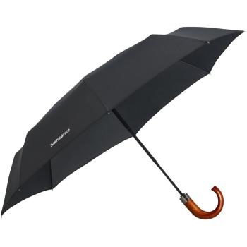 Samsonite Skládací automatický deštník Wood Classic S Crook - černá