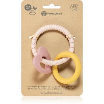 Petite&Mars Silicone teether hryzadielko Love 0 m+ 1 ks