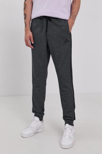 Nohavice adidas H12256 pánske, šedá farba, jednofarebné