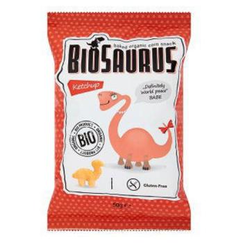 BIOSAURUS Bezlepkové kukuričné chrumky s kečupom BIO 50 g