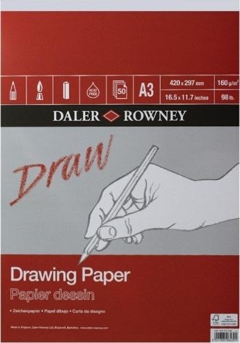 Daler Rowney Drawing Paper A3 160 g Skicár