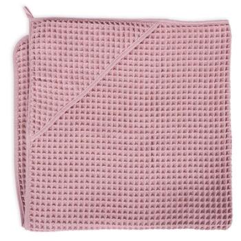 CEBA Osuška s kapucňou Froté Waffle Line 100 x 100 Silver Pink Ceba