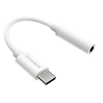 Borofone adaptér USB-C - 3.5mm Jack - Biela KP23469