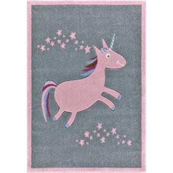 LIVONE Happy Rugs pink unicorn 32089-0 obdĺžnik 120 x 180 cm ružová sivá