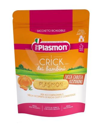 PLASMON Sušienky zeleninové Crick tekvica, mrkva a rozmarín 100 g, 12m+