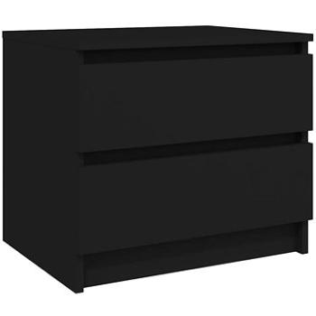 SHUMEE Nočný stolík čierny 50 × 39 × 43,5 cm drevotrieska, 806195