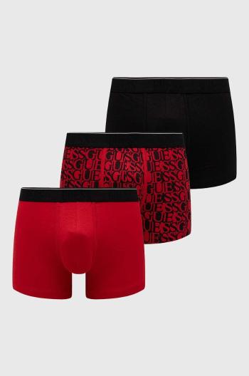 Boxerky Guess 3-pak pánske, červená farba