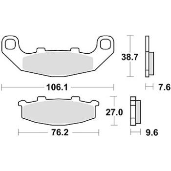 Braking brzdové doštičky (semi-metalická zmes SM1) (2 ks) M501 – 123 (M501-123)