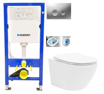 GEBERIT DuofixBasic s matným tlačidlom DELTA21 + WC CALANI Loyd + SEDADLO 458.103.00.1 21MA LO1