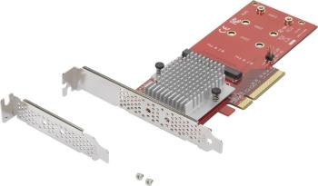 Renkforce  PCI Express x8 adaptér pre M.2 SSD [2x M.2 Key M zásuvka - 1x PCI 3.0 x8]