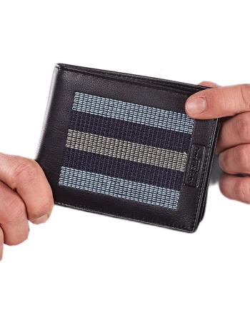 Modro-čierna pánska peňaženka s pruhmi vel. ONE SIZE