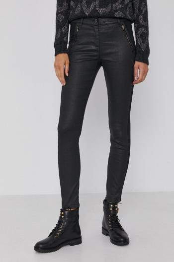 Nohavice Pennyblack dámske, čierna farba, priliehavé, stredne vysoký pás