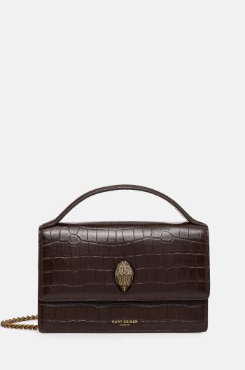 Kožená kabelka Kurt Geiger London BOND TOP HANDLE BAG hnedá farba, 2735531149